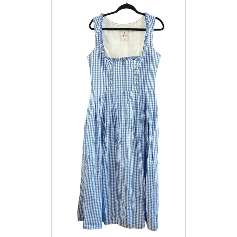 Vintage H. Moser Gingham - Octoberfest German Traditional Folk Costume Dress View 2